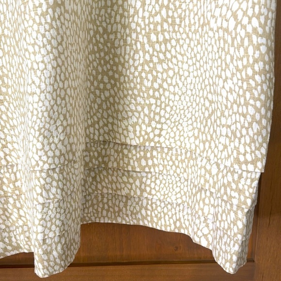 Nicole Miller Linen Mini Shift Dress Womens XXL Short Sleeve Beige Pebbled Print - Picture 5 of 7